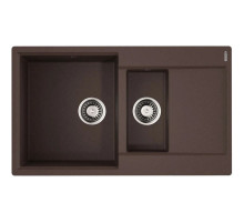 Кухонная мойка Artgranit Omoikiri Daisen 86-2-DC темный шоколад 4993476