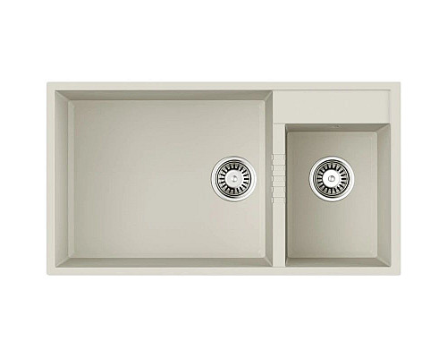 Заказать Кухонная мойка Tetogranit Omoikiri Tedori 85-2-U-WH белый 4993943 в магазине сантехники Santeh-Crystal.ru