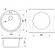 Заказать Кухонная мойка Granula шварц 5101sv в магазине сантехники Santeh-Crystal.ru