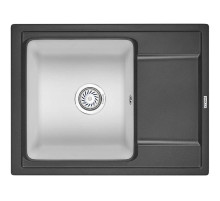 Кухонная мойка Granula черный/арктик 6504blwh