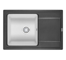 Кухонная мойка Granula черный/арктик 7401blwh