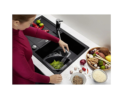 Заказать Кухонная мойка Blanco Metra 45S черный 525914 в магазине сантехники Santeh-Crystal.ru