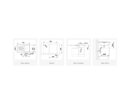 Заказать Кухонная мойка Blanco Zia 45S Белый 514726 в магазине сантехники Santeh-Crystal.ru