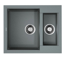 Кухонная мойка Tetogranit Omoikiri Sakaime 60-2-GR ленинградский серый 4993554