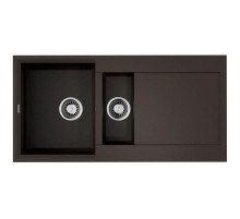 Кухонная мойка Tetogranit Omoikiri Sakaime 100-2-DC темный шоколад 4993896
