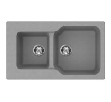 Кухонная мойка Tetogranit Omoikiri Maru 86-2-GR ленинградский серый 4993575