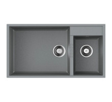 Кухонная мойка Tetogranit Omoikiri Tedori 85-2-U-GR ленинградский серый 4993542