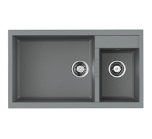 Кухонная мойка Tetogranit Omoikiri Tedori 86-2-LB-GR ленинградский серый 4993573