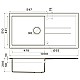 Заказать Кухонная мойка Tetogranit Omoikiri Tedori 100-BL черный 4993916 в магазине сантехники Santeh-Crystal.ru