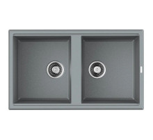 Кухонная мойка Tetogranit Omoikiri Tedori 86-2-GR ленинградский серый 4993572