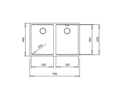 Заказать Кухонная мойка Teka Radea R10 2B 750 M-TG карбон 115260038 в магазине сантехники Santeh-Crystal.ru