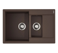 Кухонная мойка Tetogranit Omoikiri Daisen 78-2T-DC темный шоколад 4993534