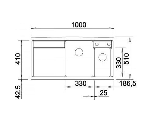 Приобрести Кухонная мойка Blanco Axia II 6 S 516835 в магазине сантехники Santeh-Crystal.ru