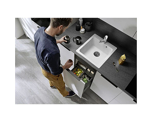 Приобрести Кухонная мойка Blanco Naya 45 темная скала 525223 в магазине сантехники Santeh-Crystal.ru