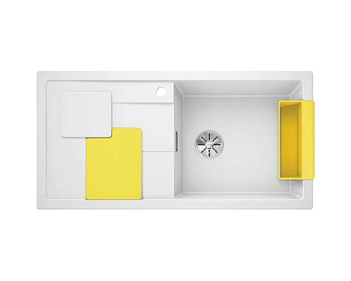 Купить Кухонная мойка Blanco Sity XL 6S InFino белый/лимон 525055 в магазине сантехники Santeh-Crystal.ru