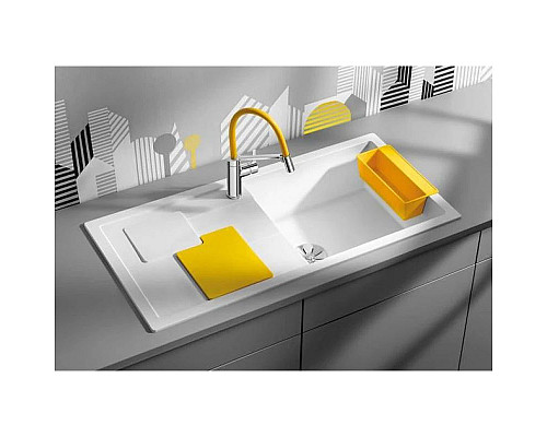 Купить Кухонная мойка Blanco Sity XL 6S InFino белый/лимон 525055 в магазине сантехники Santeh-Crystal.ru