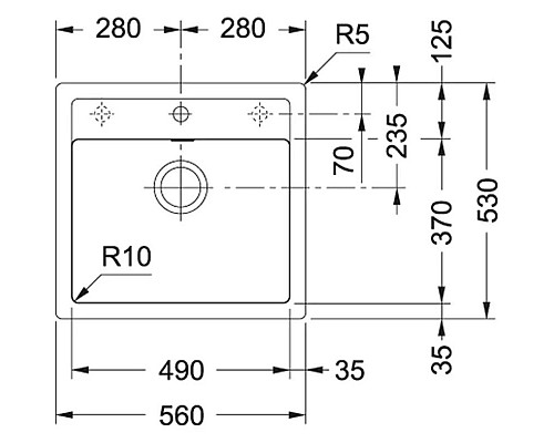 Заказать Кухонная мойка Tectonite Franke Sirius SID 610 серый 114.0571.487 в магазине сантехники Santeh-Crystal.ru