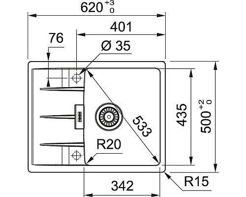 Приобрести Кухонная мойка Fragranit Franke Centro CNG 611/211-62 белый 114.0639.676 в магазине сантехники Santeh-Crystal.ru