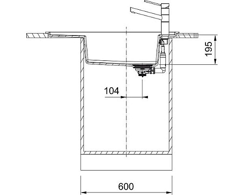 Купить Кухонная мойка Fragranit Franke Fresno FSG 611 оникс 114.0593.108 в магазине сантехники Santeh-Crystal.ru