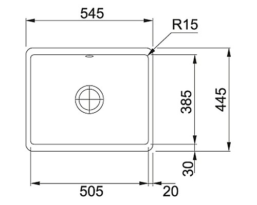 Купить Кухонная мойка Franke Kubus KBK 110-50 оникс 126.0335.883 в магазине сантехники Santeh-Crystal.ru