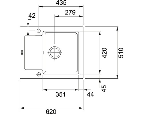 Купить Кухонная мойка Franke Maris MRK 611-62 белый 124.0335.678 в магазине сантехники Santeh-Crystal.ru