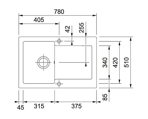 Купить Кухонная мойка Franke Maris MRK 611-78 графит 124.0381.403 в магазине сантехники Santeh-Crystal.ru