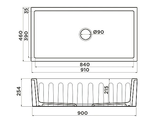 Заказать Кухонная мойка Natceramic Omoikiri Mikura 91-BL черный 4997087 в магазине сантехники Santeh-Crystal.ru