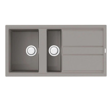 Кухонная мойка Artceramic Omoikiri Kitagawa 100-2-GR ленинградский серый 4993804