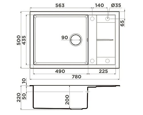 Заказать Кухонная мойка Artceramic Omoikiri Sumi 78A-LB-WH белый 4997100 в магазине сантехники Santeh-Crystal.ru