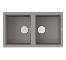 Кухонная мойка Artceramic Omoikiri Kitagawa 86-2-GR ленинградский серый 4993491