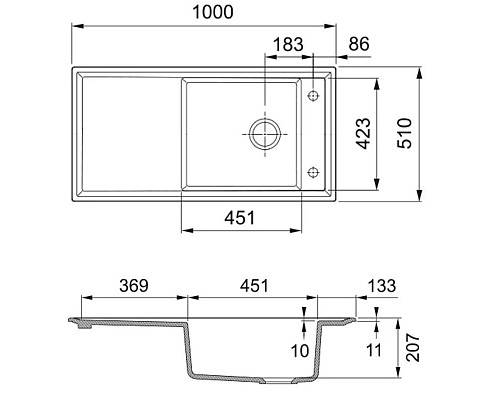 Купить Кухонная мойка Fraceram Franke Ambion ABK 611-100 антрацит 124.0515.576 в магазине сантехники Santeh-Crystal.ru