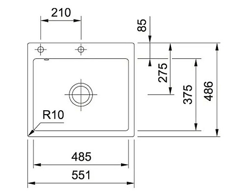 Приобрести Кухонная мойка Fraceram Franke Mythos MTK 210-58 графит 129.0382.485 в магазине сантехники Santeh-Crystal.ru