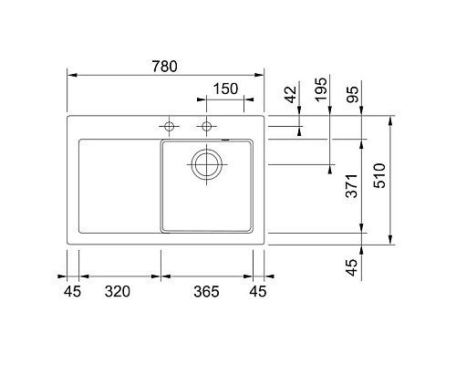 Купить Кухонная мойка Fraceram Franke Mythos MTK 611-78 миндаль 124.0433.386 в магазине сантехники Santeh-Crystal.ru