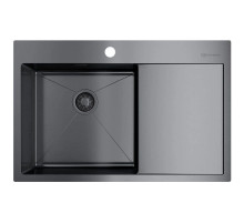 Кухонная мойка вороненая сталь Omoikiri Akisame 78-GM-L