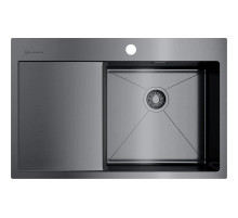 Кухонная мойка вороненая сталь Omoikiri Akisame 78-GM-R