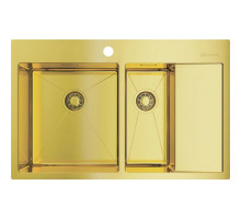 Кухонная мойка светлое золото Omoikiri Akisame 78-2-LG-L