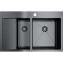 Кухонная мойка вороненая сталь Omoikiri Akisame 78-2-GM-R