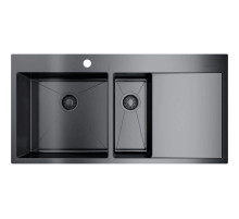 Кухонная мойка вороненая сталь Omoikiri Akisame 100-2-GM-L