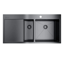Кухонная мойка вороненая сталь Omoikiri Akisame 100-2-GM-R