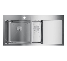 Кухонная мойка нержавеющая сталь Omoikiri Akisame 100-2-IN-L