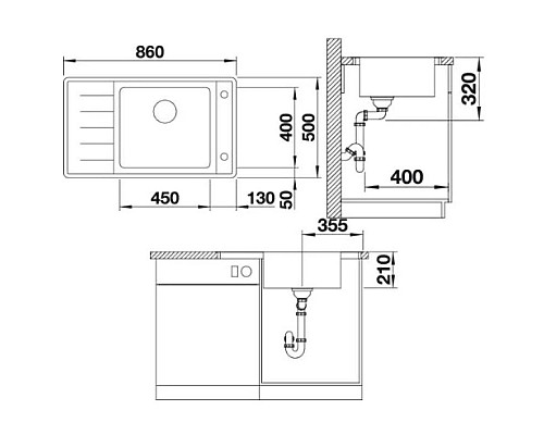 Приобрести Кухонная мойка Blanco Andano XL 6S-IF Compact InFino зеркальная полированная сталь 523001 в магазине сантехники Santeh-Crystal.ru