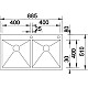 Купить Кухонная мойка Blanco Zerox 400/400-IF/A InFino зеркальная полированная сталь 521648 в магазине сантехники Santeh-Crystal.ru