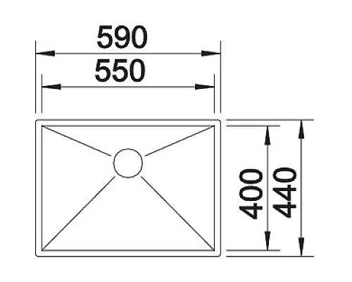 Купить Кухонная мойка Blanco Zerox 550-U InFino зеркальная полированная сталь 521591 в магазине сантехники Santeh-Crystal.ru