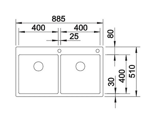 Приобрести Кухонная мойка Blanco Claron 400/400-IF/A InFino нержавеющая сталь 521654 в магазине сантехники Santeh-Crystal.ru