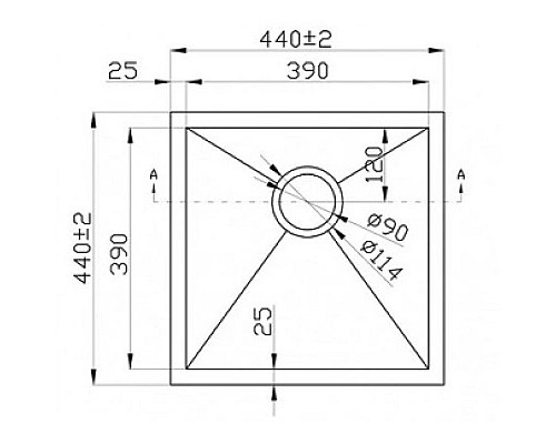 Приобрести Кухонная мойка Zorg Inox X-4444 в магазине сантехники Santeh-Crystal.ru