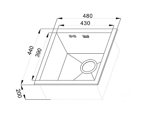 Приобрести Кухонная мойка Zorg Inox X-4844 в магазине сантехники Santeh-Crystal.ru