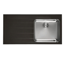 Кухонная мойка Franke Epos EOV 611 полированная сталь/черный 101.0150.351