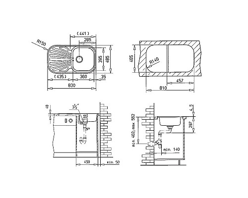 Заказать Кухонная мойка Teka Stylo 1B 1D декоративная сталь 10107039 в магазине сантехники Santeh-Crystal.ru