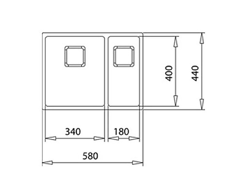 Заказать Кухонная мойка Teka Flexlinea RS15 2B 580 полированная сталь 115030010 в магазине сантехники Santeh-Crystal.ru