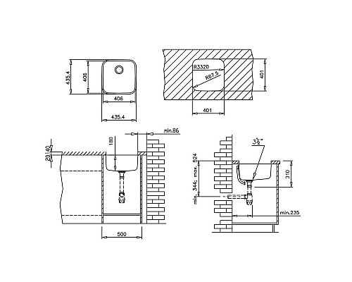 Приобрести Кухонная мойка Teka Basico Be 400 1B матовая сталь 10124030 в магазине сантехники Santeh-Crystal.ru